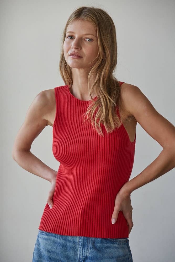 Abby Ribbed Sleeveless Top