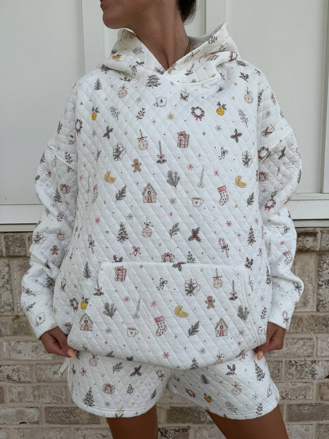 A Cottage Christmas Quilted Hoodie
