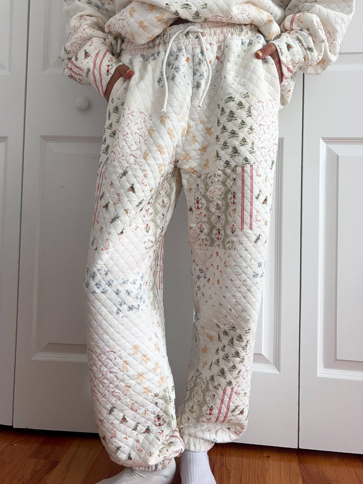 Holiday Quilted Joggers