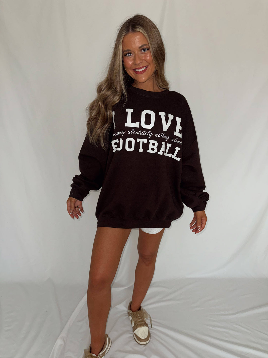 I Love () Football Sweatshirt