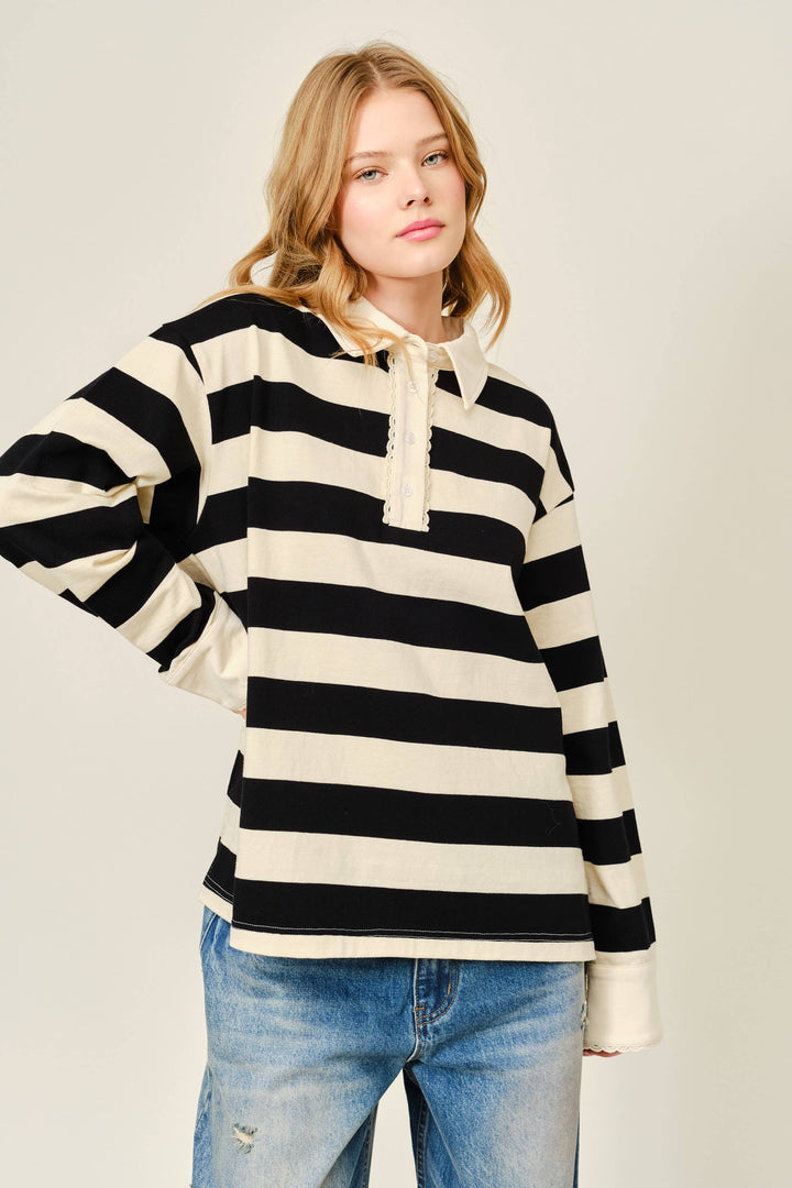 Phoebe Lace Trim Rugby