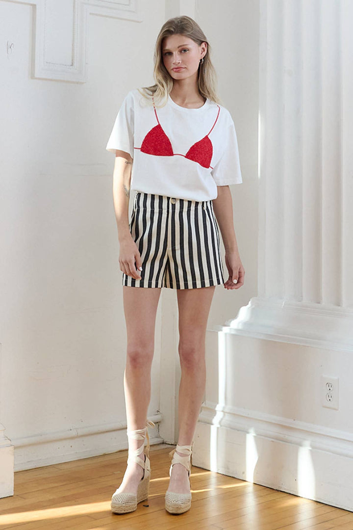 Caviar Beaded Bikini Tee