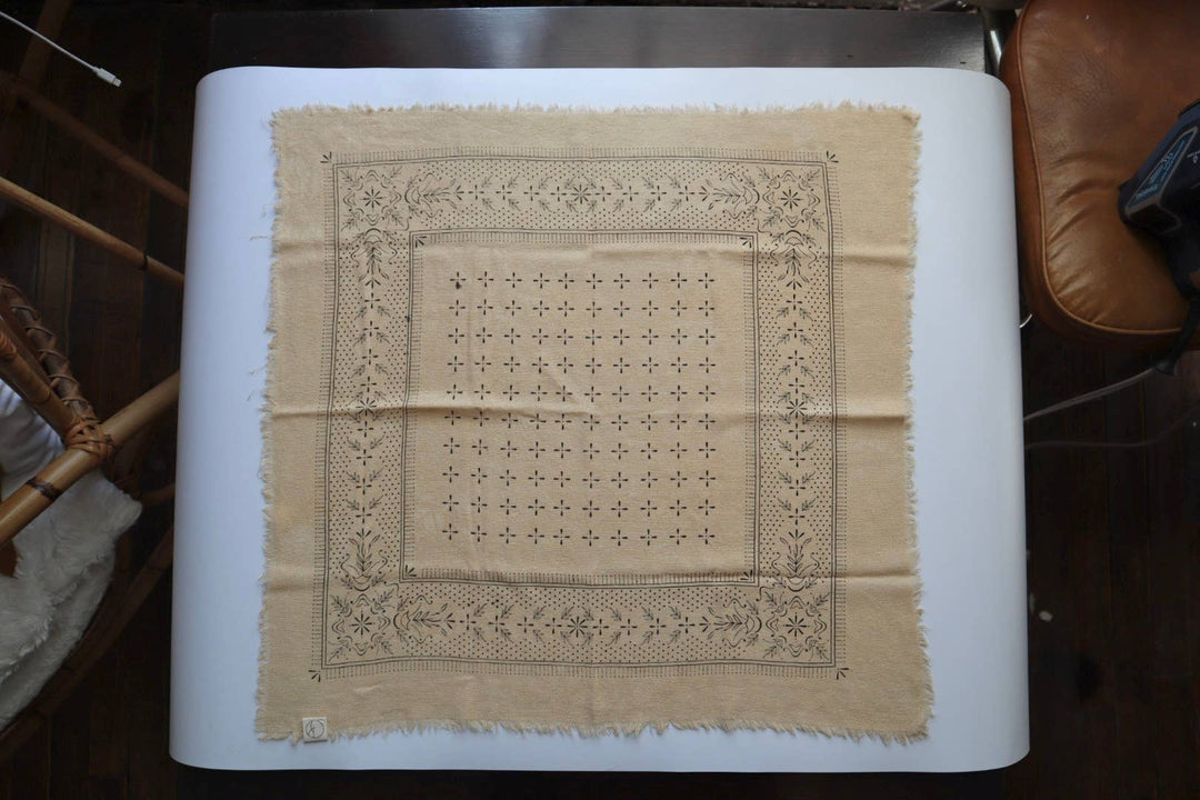 Raw Silk Bandana - Oatmeal