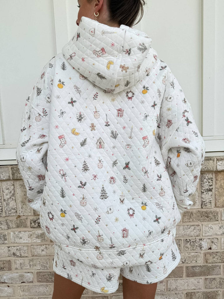 A Cottage Christmas Quilted Hoodie