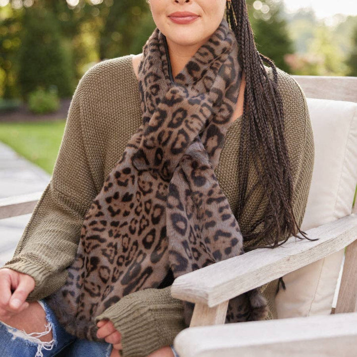 Camelia Fur Wrap Scarf