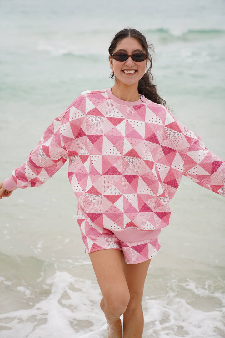 Quilted Gemma Patchwork Sweatshirt