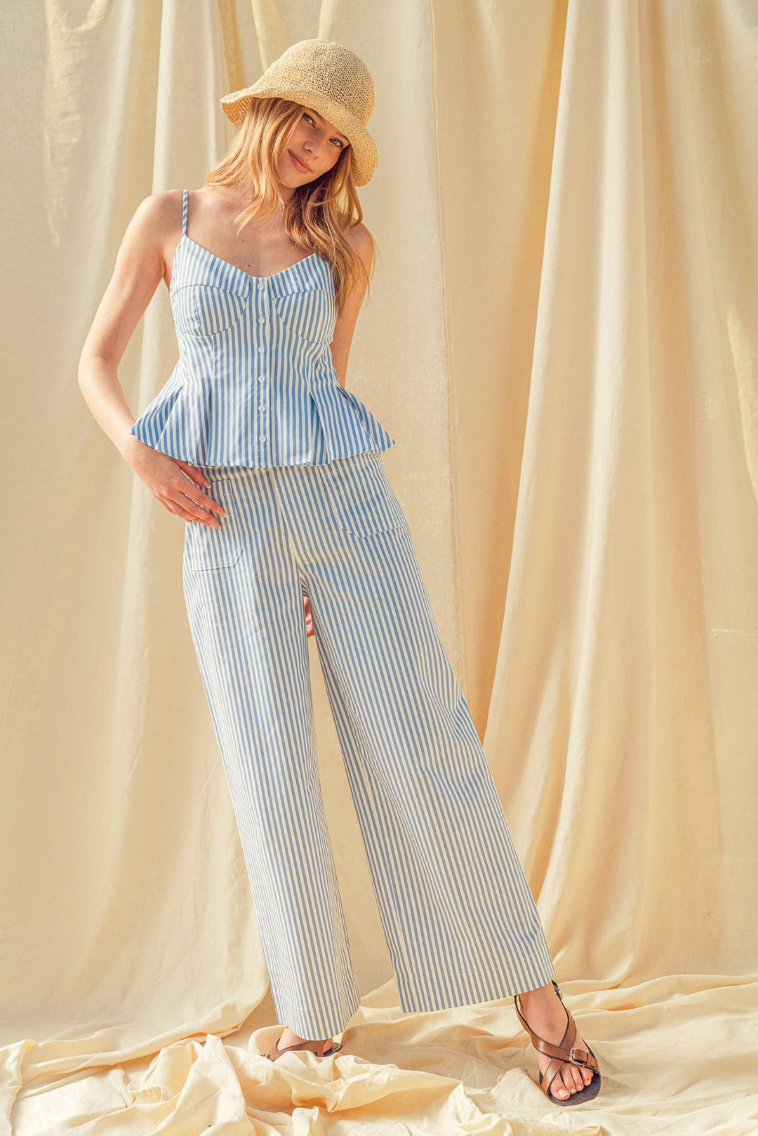 Alfresco Stripe Cropped Pant
