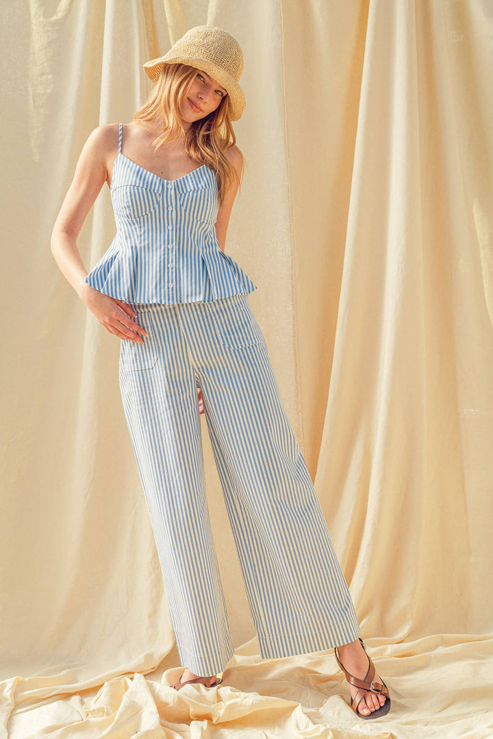 Alfresco Stripe Cropped Pant
