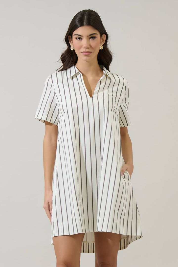 Kamara Striped Collared Dress