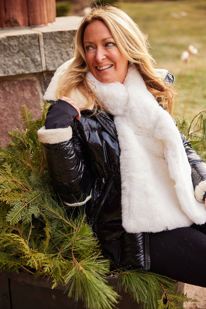 Camelia Fur Wrap Scarf