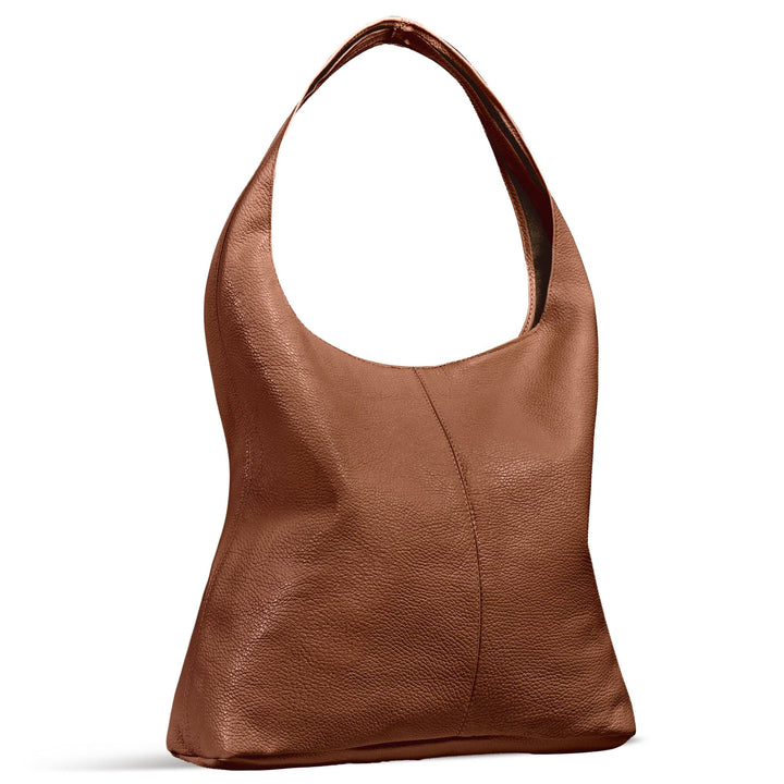 Violet Italian Genuine Calf Leather Hobo Bag