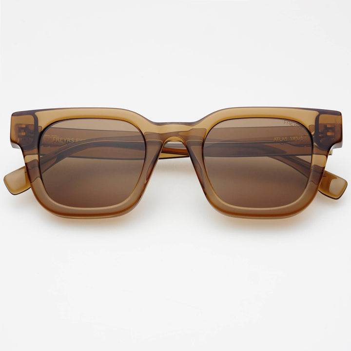 FREYRS Eyewear - Atlas Acetate Rectangular Sunglasses  : Brown