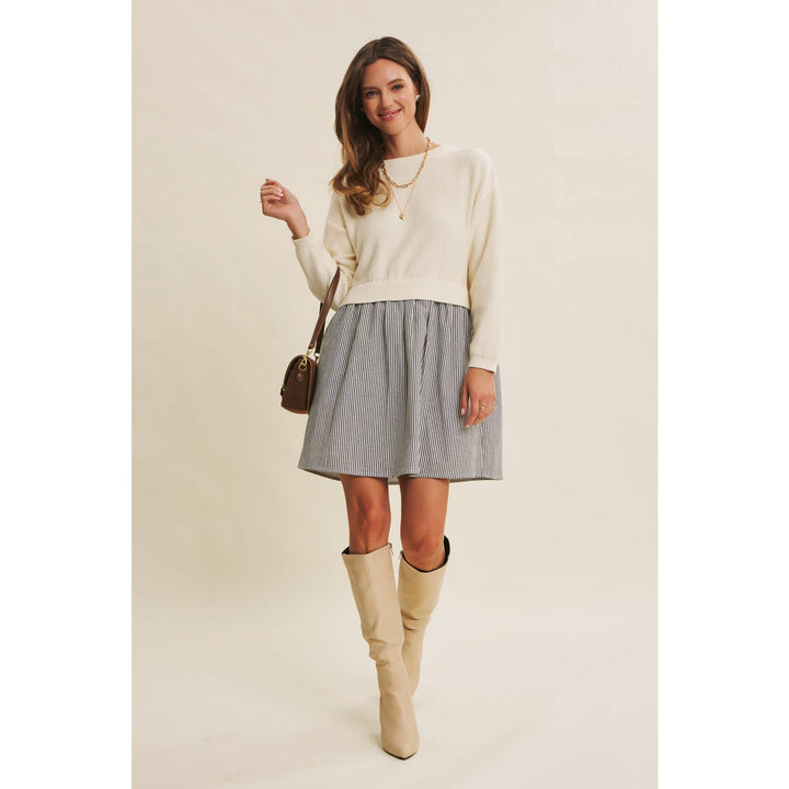 Autumn Bow Back Sweater Dress