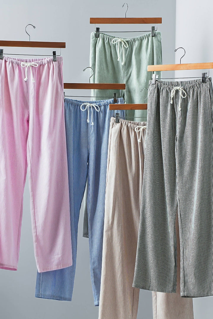 Sarina Pinstripe Drawstring Wide Leg Lounge Pants