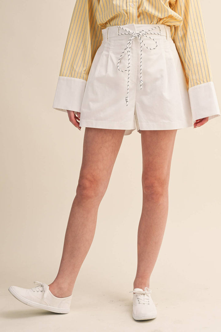 Perry Rope Trim Belt Shorts