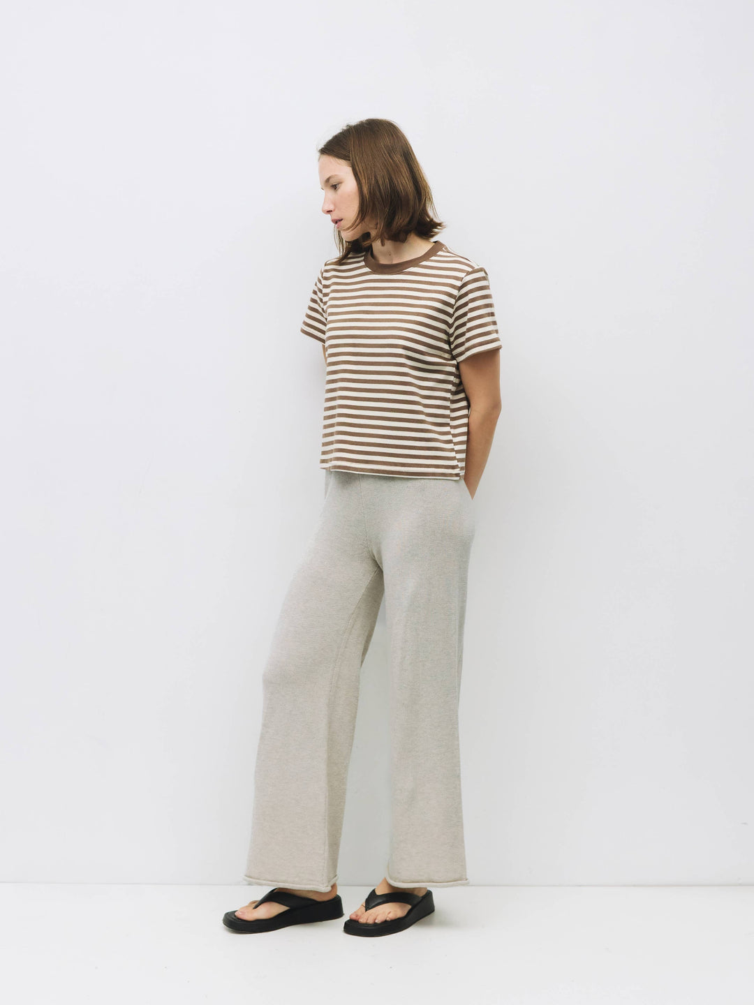 Cooper Tee  - Brown Stripe