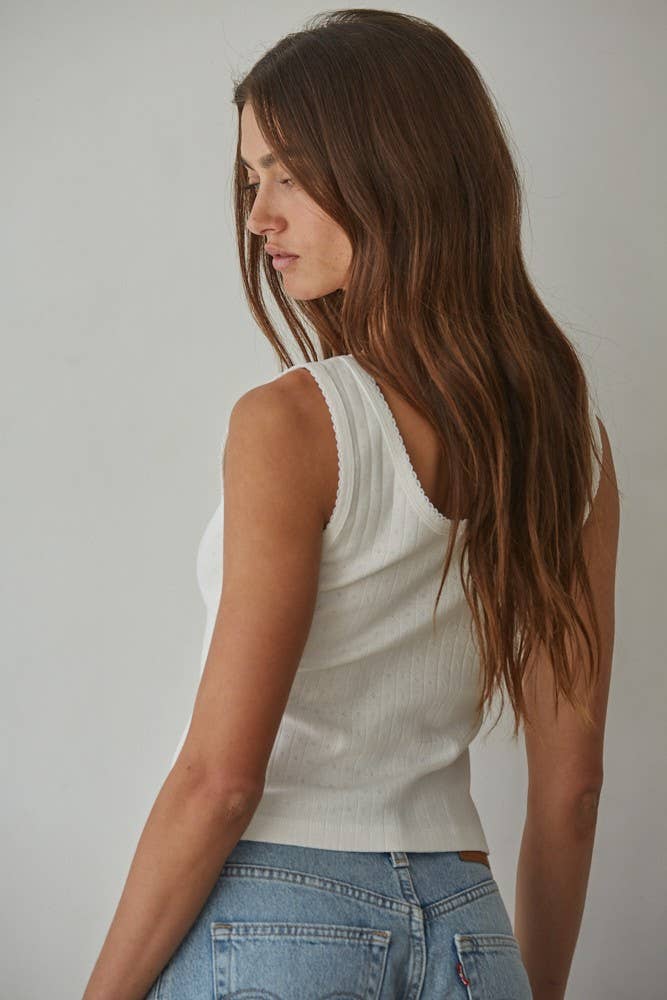 Luna Pointelle Ribbed Tank