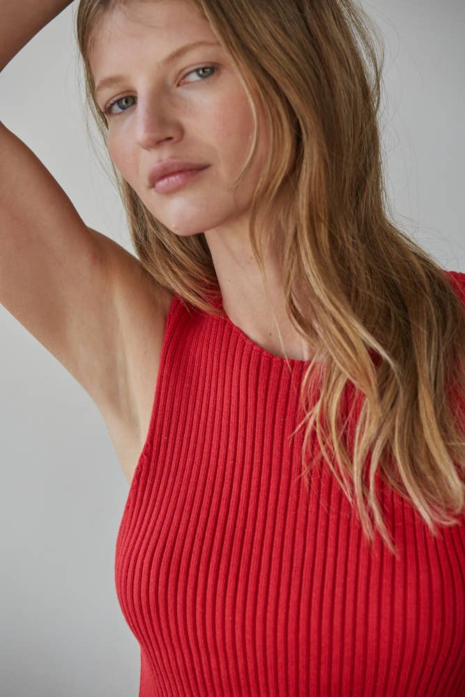 Abby Ribbed Sleeveless Top