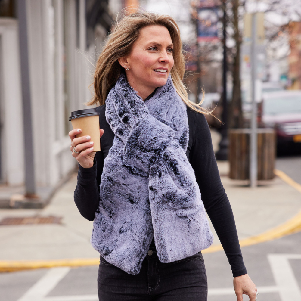 Camelia Fur Wrap Scarf