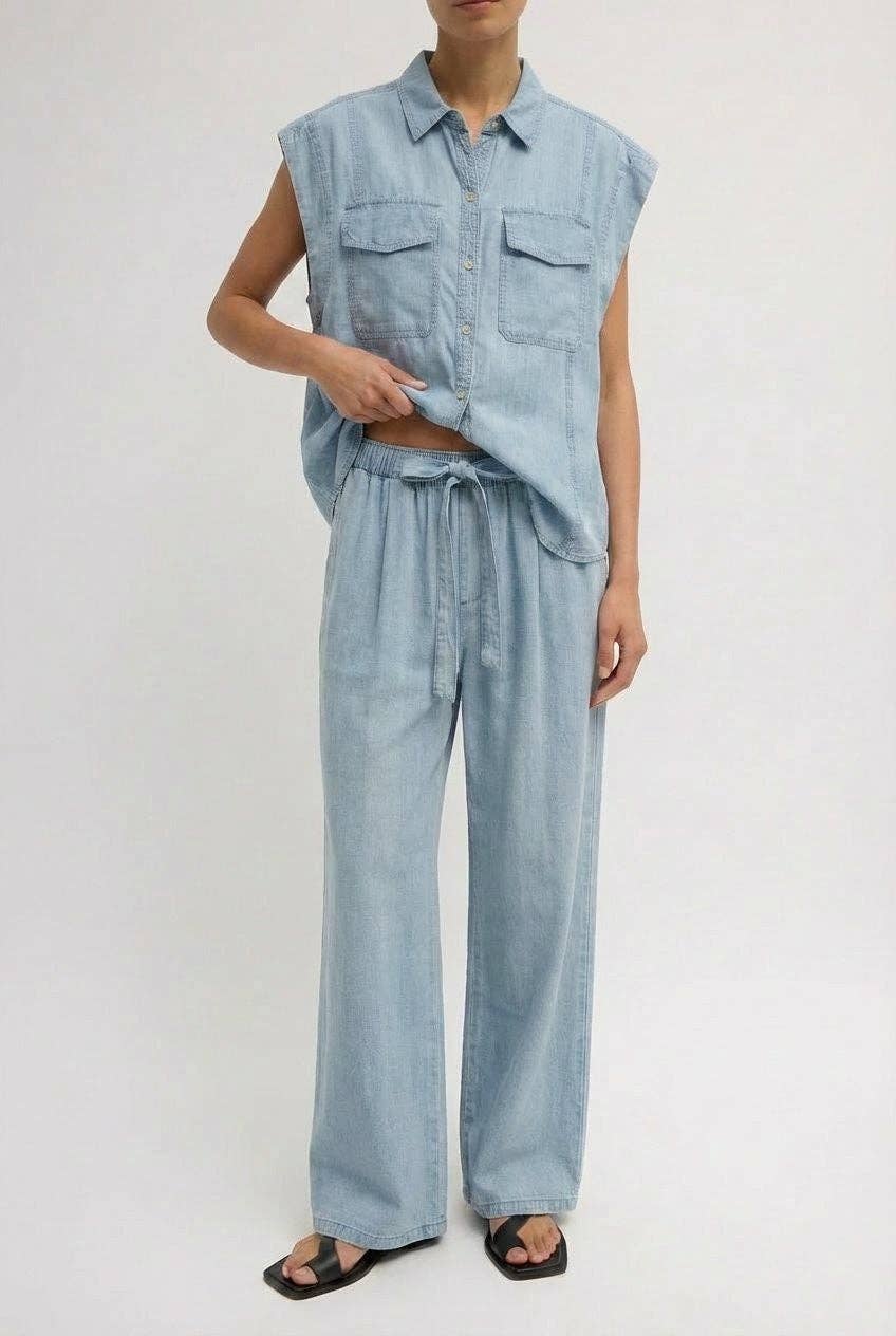 Christi Tencel Wide-Leg Pants