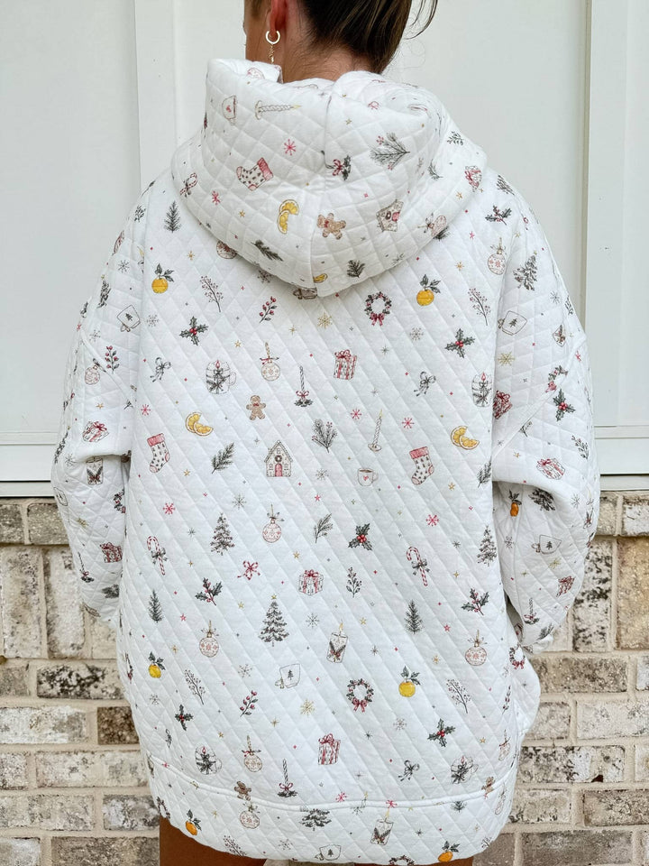A Cottage Christmas Quilted Hoodie