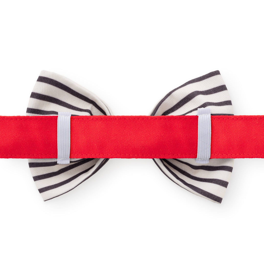 Anchor Embroidered Dog Bow Tie