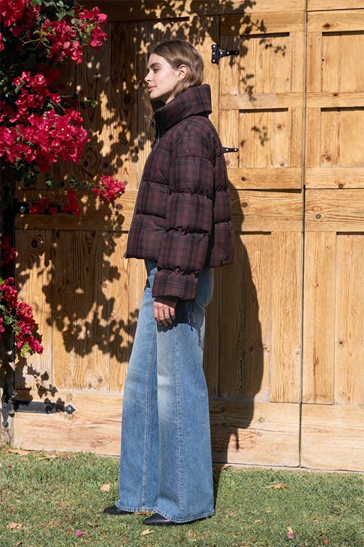 Erica Plaid Puffer Coat