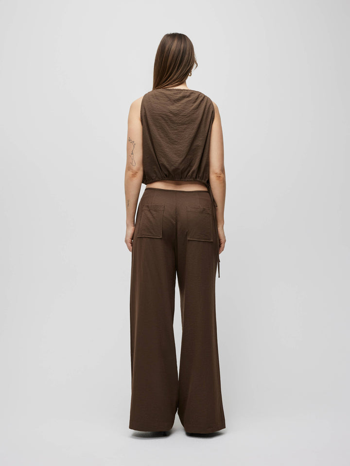 Shar Tie Front Lightweight Pants