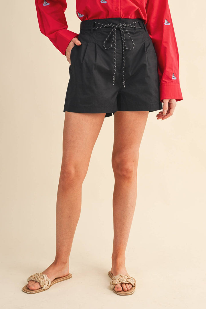 Perry Rope Trim Belt Shorts