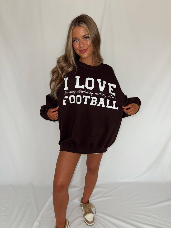 I Love () Football Sweatshirt
