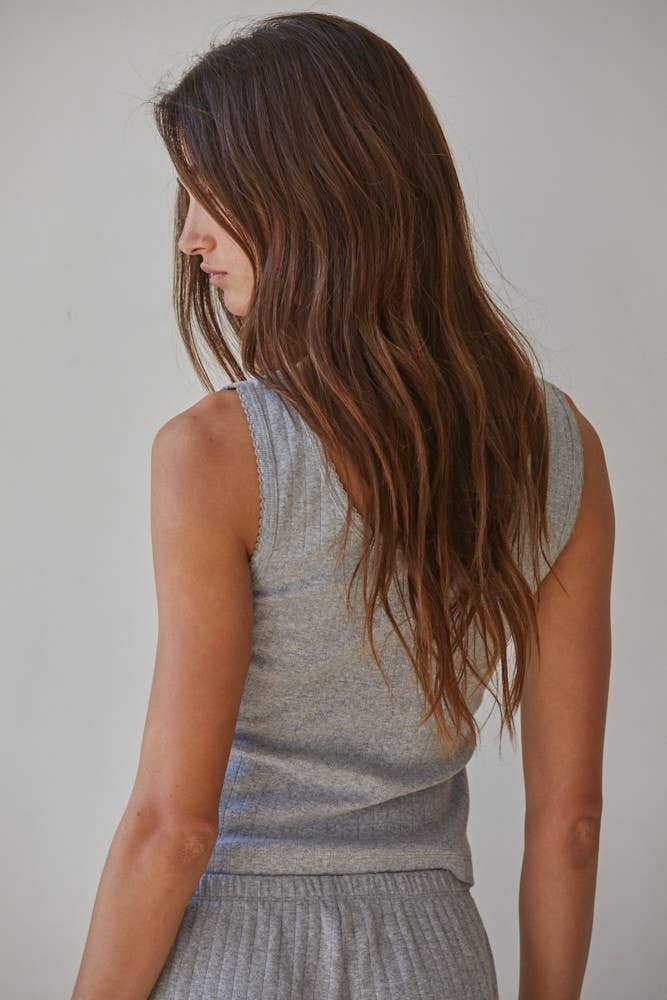 Luna Pointelle Ribbed Tank