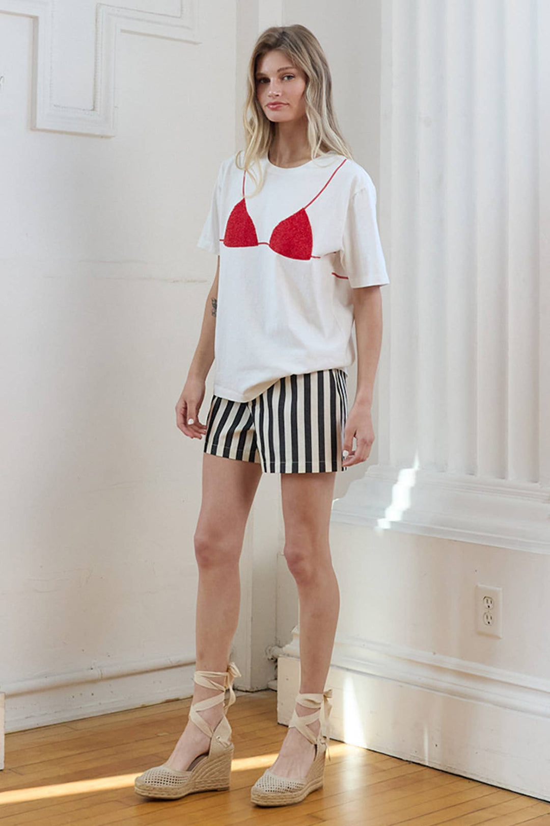 Caviar Beaded Bikini Tee