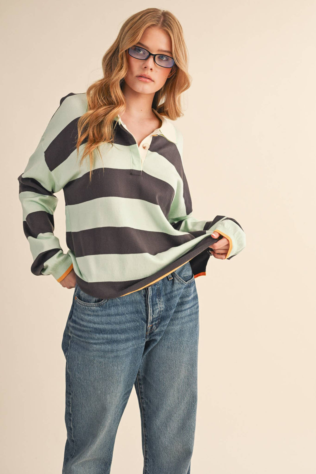 Monica Striped Rugby Sweater