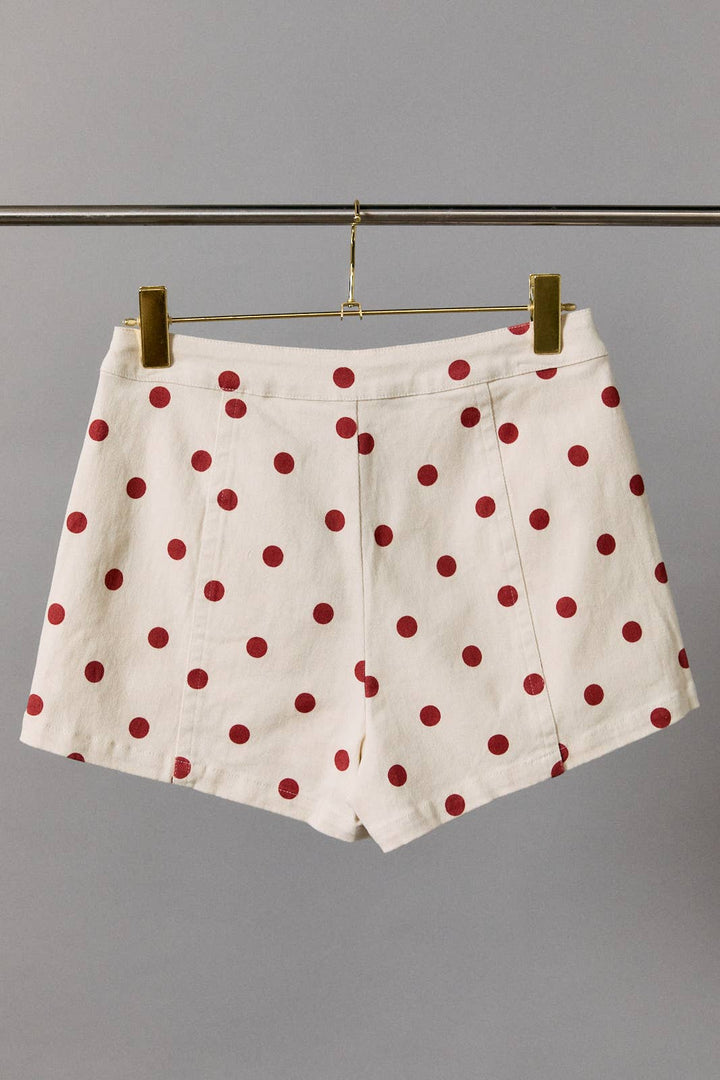 Beachcomber Polka Dot Denim Shorts