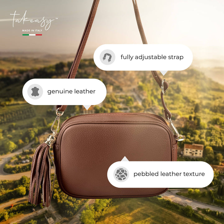 Callie Italian Genuine Calf Leather Crossbody