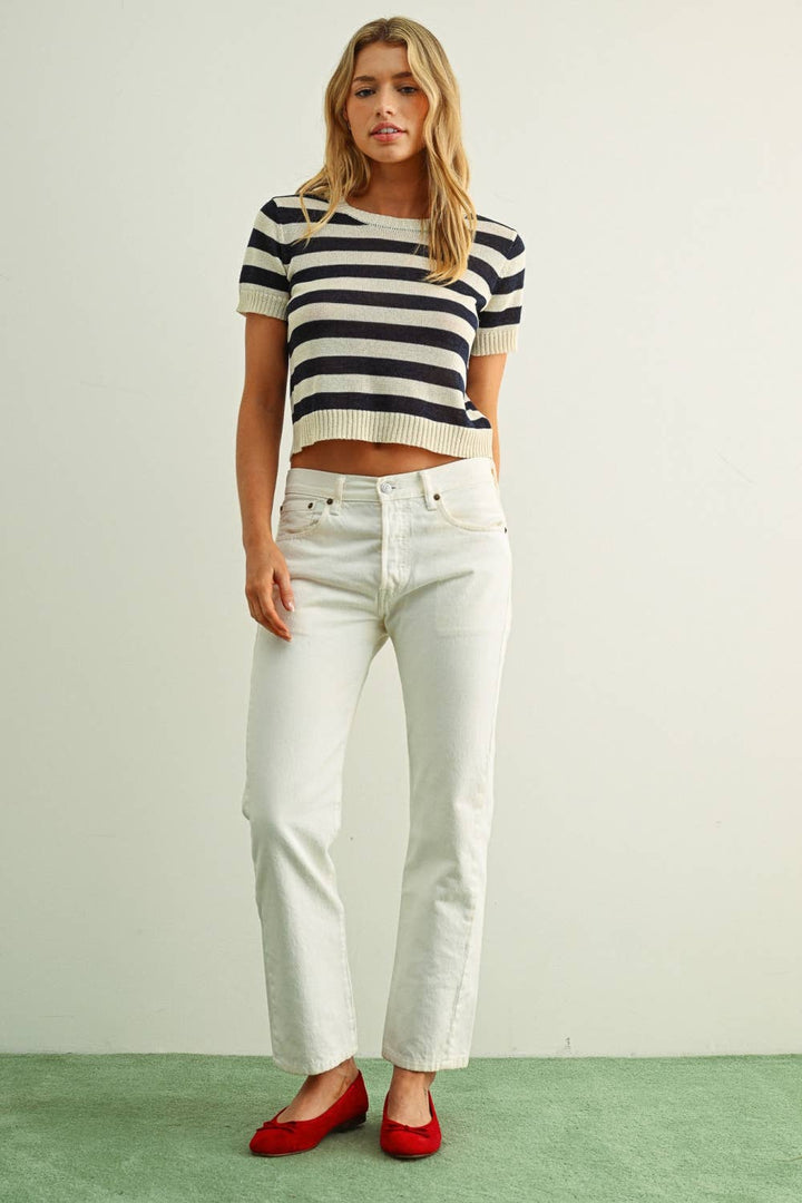 Peyton Knit Short Sleeve Sweater