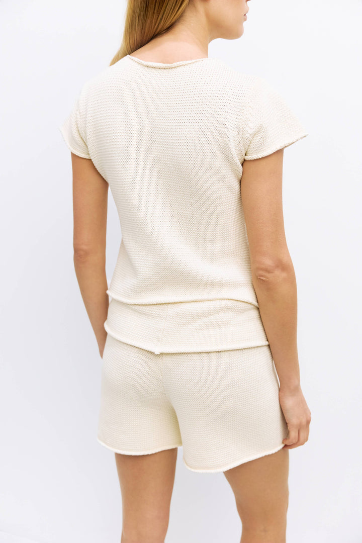 Alana Knit Button-Down Top