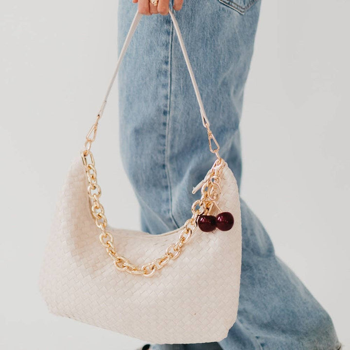 Golden Cherry Bag Charm