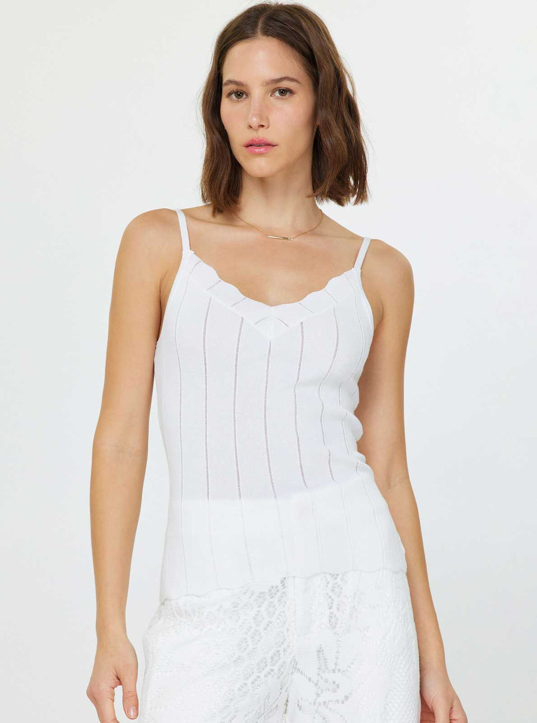 Reef Scalloped Sweater Tank