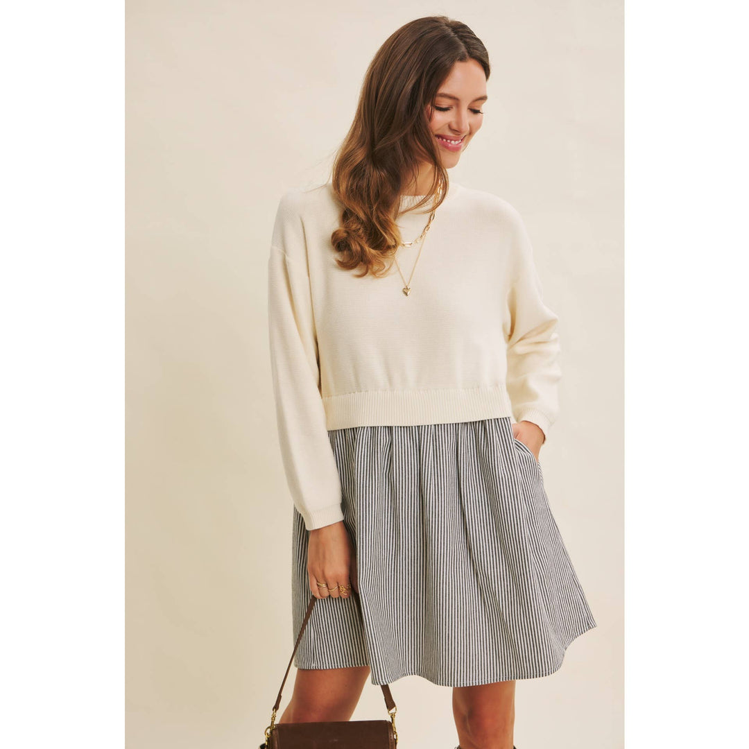Autumn Bow Back Sweater Dress