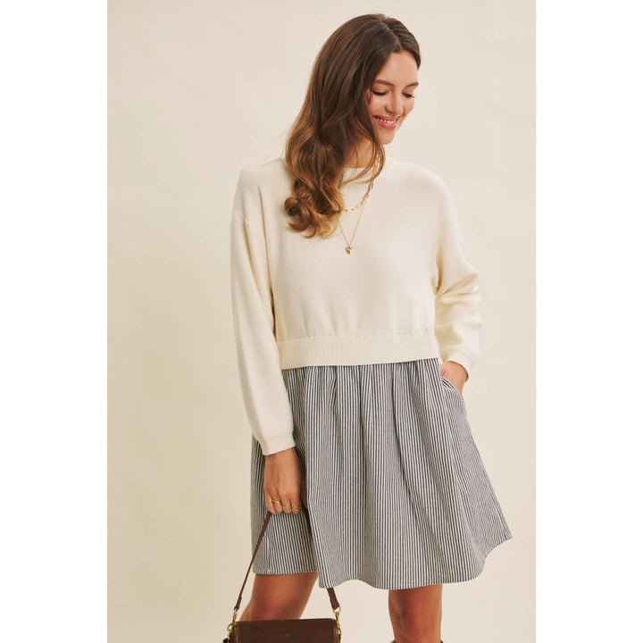 Autumn Bow Back Sweater Dress