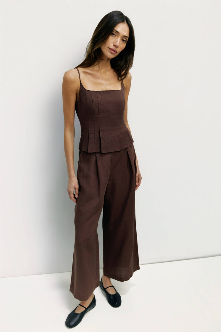 Jocelyn Pleated Linen Tank