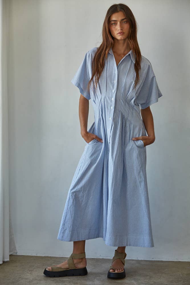 Frasier PIntuck Midi Dress