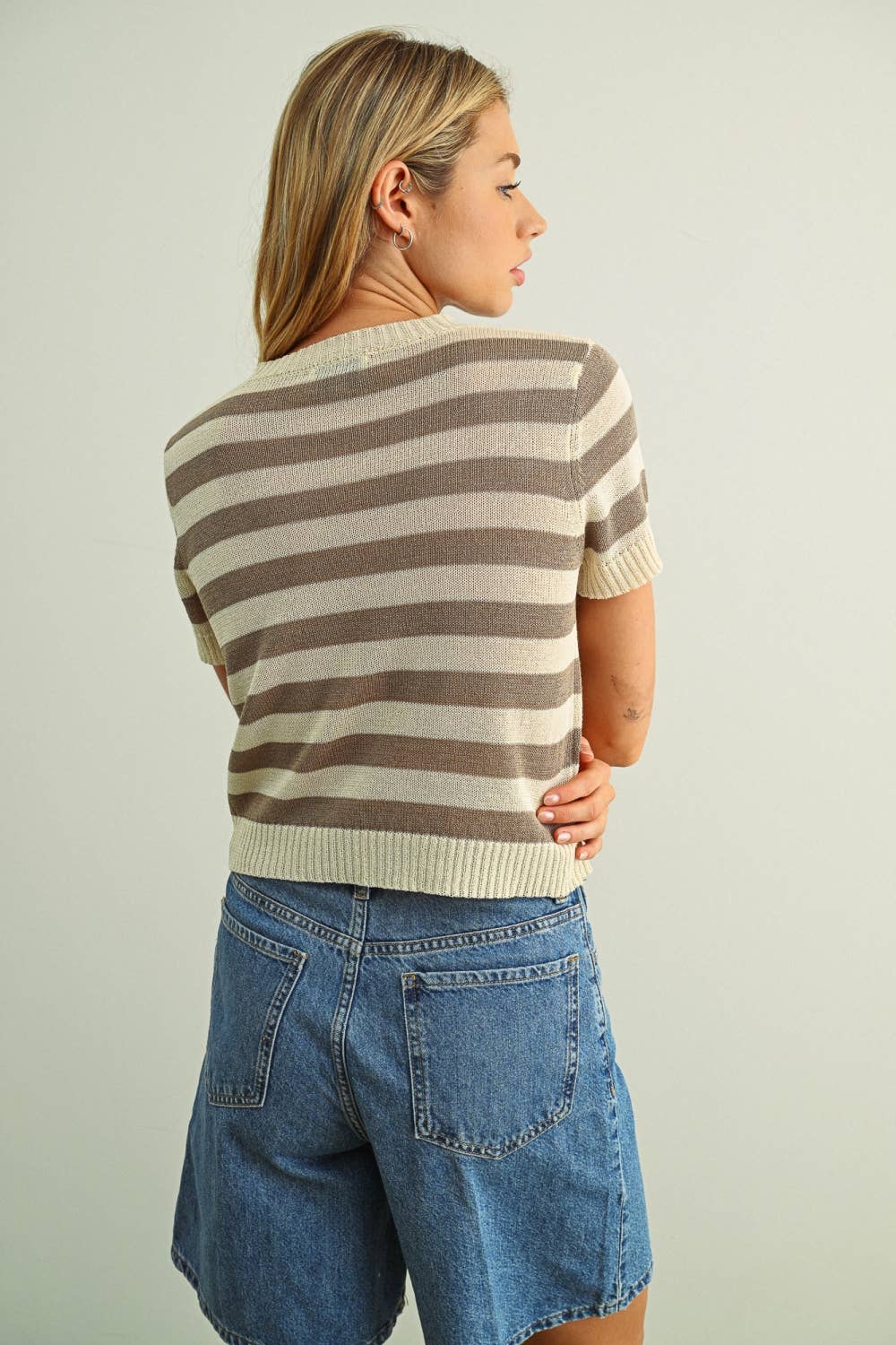 Peyton Knit Short Sleeve Sweater