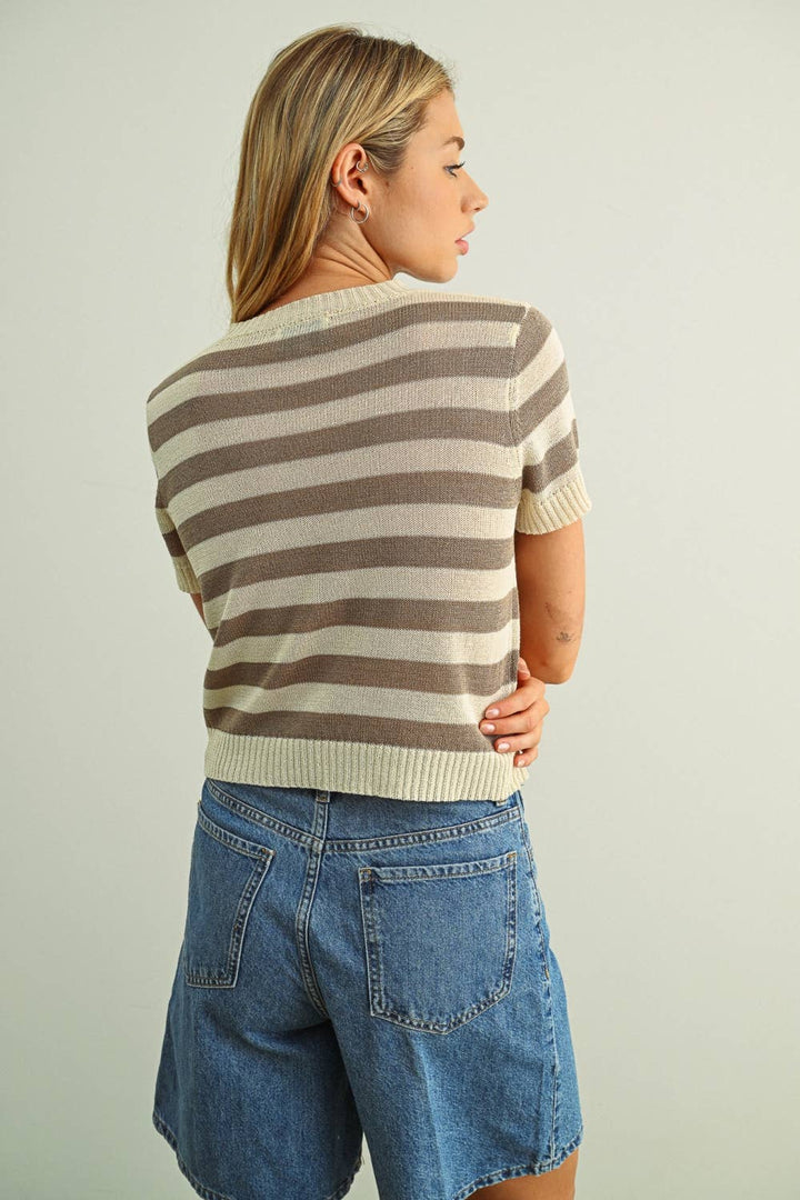 Peyton Knit Short Sleeve Sweater