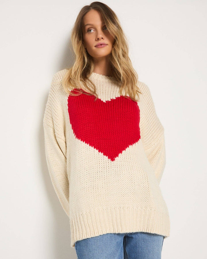Amore Heart Crew Neck Sweater