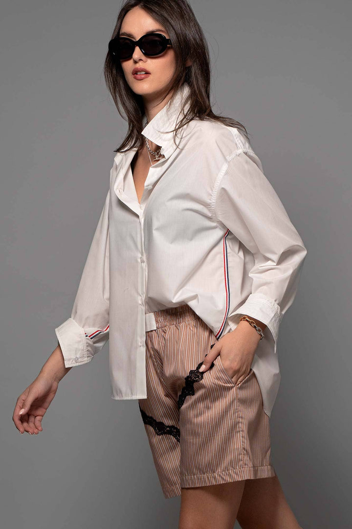 Oxford Twill Tape Detail Shirt
