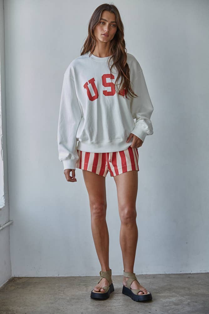 USA! USA! Oversized Pullover