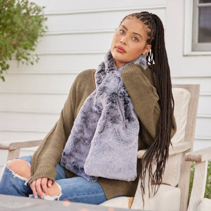 Camelia Fur Wrap Scarf