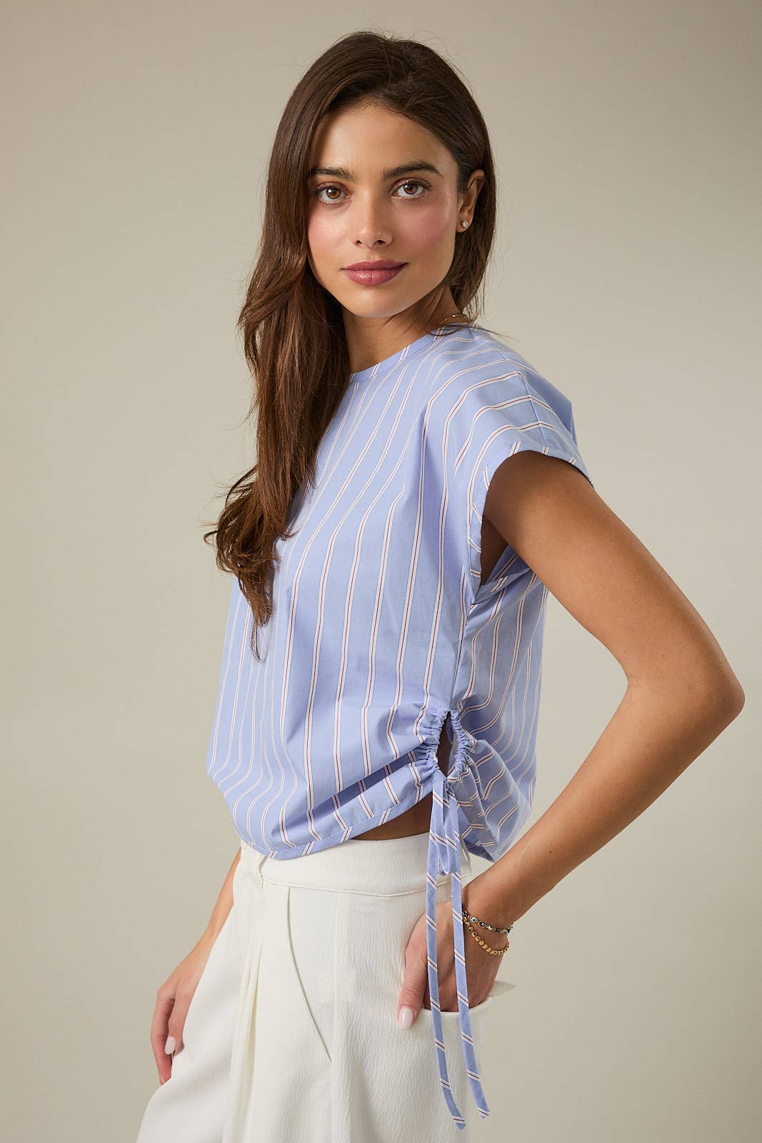Alice Short Sleeve Boxy Stripe Top